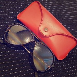 Ray ban brown tortoise aviator sunglasses